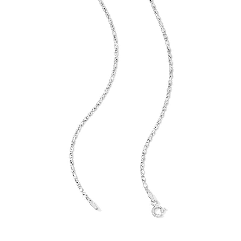 Main Image 3 of ​​​​​​​Sterling Silver Diamond-Cut Snail Chain Made in Italy - 18&quot;