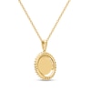 Thumbnail Image 2 of 14K Gold Plated 1/20 CT. T.W. Diamond Medallion Heart Pendant Necklace