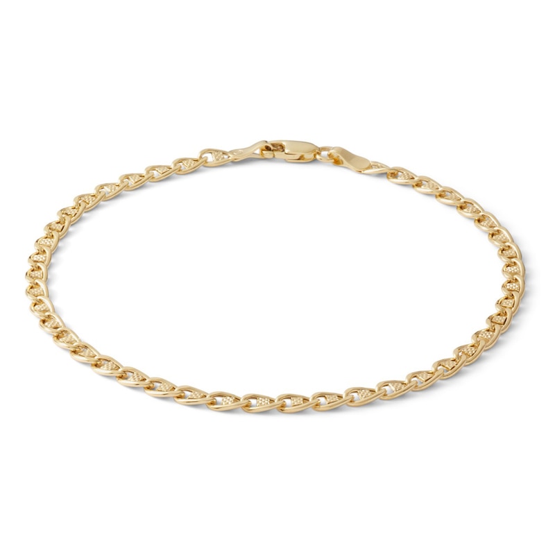 Main Image 1 of 14K Hollow Gold Marina Chain Bracelet - 7.5&quot;