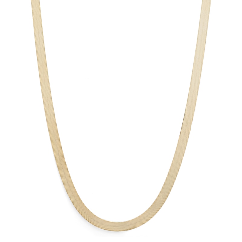 Main Image 1 of 14K Hollow Gold Herringbone Chain - 18&quot;