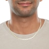 Thumbnail Image 4 of 14K Hollow Gold Polmatte Herringbone Chain - 18&quot;