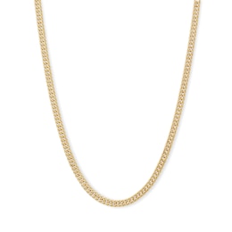 14K Hollow Gold Tight Curb Chain - 20&quot;