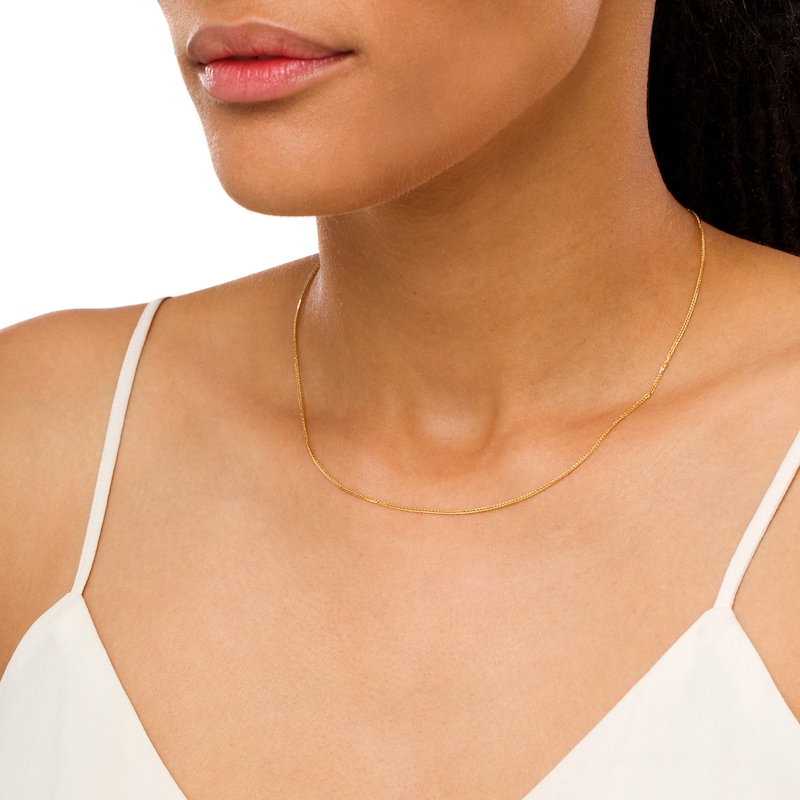 Main Image 2 of 14K Solid Gold Wheat Chain - 18&quot;