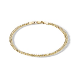 14K Hollow Gold Sedusa Chain Bracelet - 7.5&quot;
