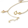 Thumbnail Image 1 of Child's 14K Solid Gold Enamel Butterfly Charm Bracelet Made in Italy - 5.5" + 1"