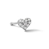 Thumbnail Image 0 of 14K Solid White Gold CZ Heart Nose Stud - 22G