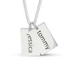 Thumbnail Image 1 of Sterling Silver Two Name Tags Curb Chain - 18&quot;