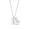 Thumbnail Image 3 of Sterling Silver Two Name Tags Curb Chain - 18&quot;