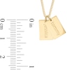 Thumbnail Image 1 of 14K Gold Plated Two Name Tags Curb Chain - 18"