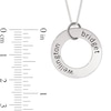 Thumbnail Image 1 of Sterling Silver Two Name Circle Curb Chain - 18"