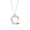 Thumbnail Image 2 of Sterling Silver Two Name Circle Curb Chain - 18"