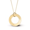Thumbnail Image 0 of 14K Gold Plated Two Name Circle Curb Chain - 18"
