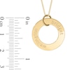 Thumbnail Image 1 of 14K Gold Plated Two Name Circle Curb Chain - 18"