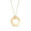 Thumbnail Image 2 of 14K Gold Plated Two Name Circle Curb Chain - 18"