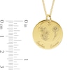 Thumbnail Image 1 of 14K Gold Plated Birth Flower Two Name Disc Curb Chain - 18"
