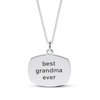 Thumbnail Image 2 of Sterling Silver Oblong Message Curb Chain - 18"