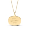Thumbnail Image 0 of 14K Gold Plated Oblong Message Curb Chain - 18"
