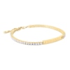 Thumbnail Image 1 of 14K Gold Plated CZ Engravable Tennis Bracelet