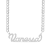 Thumbnail Image 0 of Sterling Silver Script Name Curb Chain - 18"