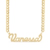 Thumbnail Image 0 of 14K Gold Plated Script Nameplate Curb Chain - 18"