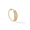 Thumbnail Image 0 of 14K Solid Gold CZ Beaded Double Row Hoop - 24G