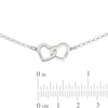 Thumbnail Image 2 of Sterling Silver Two Name Interlocking Hearts Bracelet - 7"