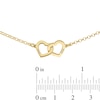 Thumbnail Image 2 of 14K Gold Plated Two Name Interlocking Hearts Anklet - 10"