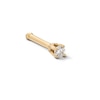 Thumbnail Image 0 of 14K Solid Gold Diamond Accent Nose Stud - 20G 3/8"