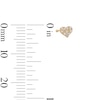 Thumbnail Image 1 of 14K Solid Gold CZ Heart Nose Stud - 24G