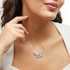 Thumbnail Image 2 of Sterling Silver CZ Butterfly Pendant Necklace - 16&quot; + 2&quot;