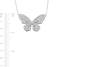 Thumbnail Image 3 of Sterling Silver CZ Butterfly Pendant Necklace - 16&quot; + 2&quot;