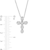 Thumbnail Image 4 of Sterling Silver 1/20 CT. T.W. Diamond Bezel Set Cross Pendant Necklace - 18&quot;