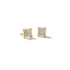 Thumbnail Image 1 of 10K Solid Gold 1/6 CT. T.W. Diamond Cornered Raised Studs