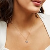 Thumbnail Image 2 of ​​​​​​​​​​​​​​14K Gold Plated 1/20 CT. T.W. Diamond Small Paw Necklace Charm