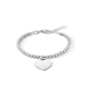 Thumbnail Image 1 of Child's Sterling Silver Bead Chain Bracelet with Heart - 5&quot; + 1&quot;