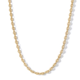 10K Hollow Gold Puffy Mariner Chain - 18&quot;