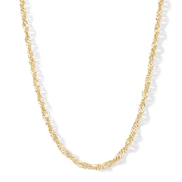 10K Semi-Solid Gold Twisted Curb Chain - 20&quot;