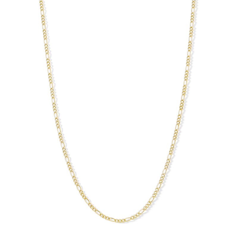 Main Image 1 of ​​​​​​​10K Hollow Gold Figaro Chain - 18&quot;