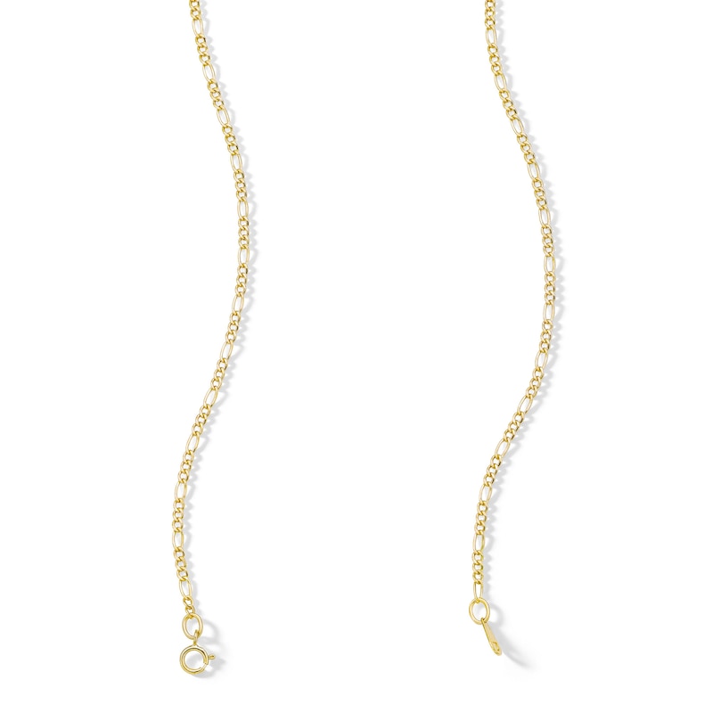 Main Image 3 of ​​​​​​​10K Hollow Gold Figaro Chain - 18&quot;