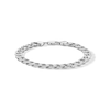 Thumbnail Image 1 of Sterling Silver Diamond-Cut Curb Chain Bracelet Made in Italy - 8.5&quot;