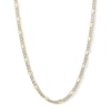 Thumbnail Image 1 of 10K Solid Gold Diamond-Cut Figaro Chain Made in Italy - 20&quot;