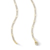 Thumbnail Image 3 of 10K Solid Gold Diamond-Cut Figaro Chain Made in Italy - 20&quot;