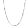 Thumbnail Image 1 of ​​​​​​​Sterling Silver Diamond-Cut Round Box Chain Made in Italy - 20&quot;