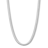 Thumbnail Image 1 of Sterling Silver Diamond-Cut Oval Snake Chain Made in Italy - 18&quot;