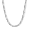 Thumbnail Image 1 of Sterling Silver Diamond-Cut Cuban Chain Made in Italy - 22&quot;