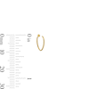 Thumbnail Image 2 of 14K Solid Gold CZ Nose Stud and Hoop Set - 22G 5/16&quot;