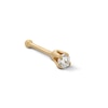 Thumbnail Image 0 of 14K Solid Gold Diamond Accent Nose Stud - 24G 3/8"