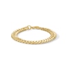 Thumbnail Image 1 of 10K Hollow Gold Flat Grumetta Chain Bracelet Made in Italy - 8.5&quot;