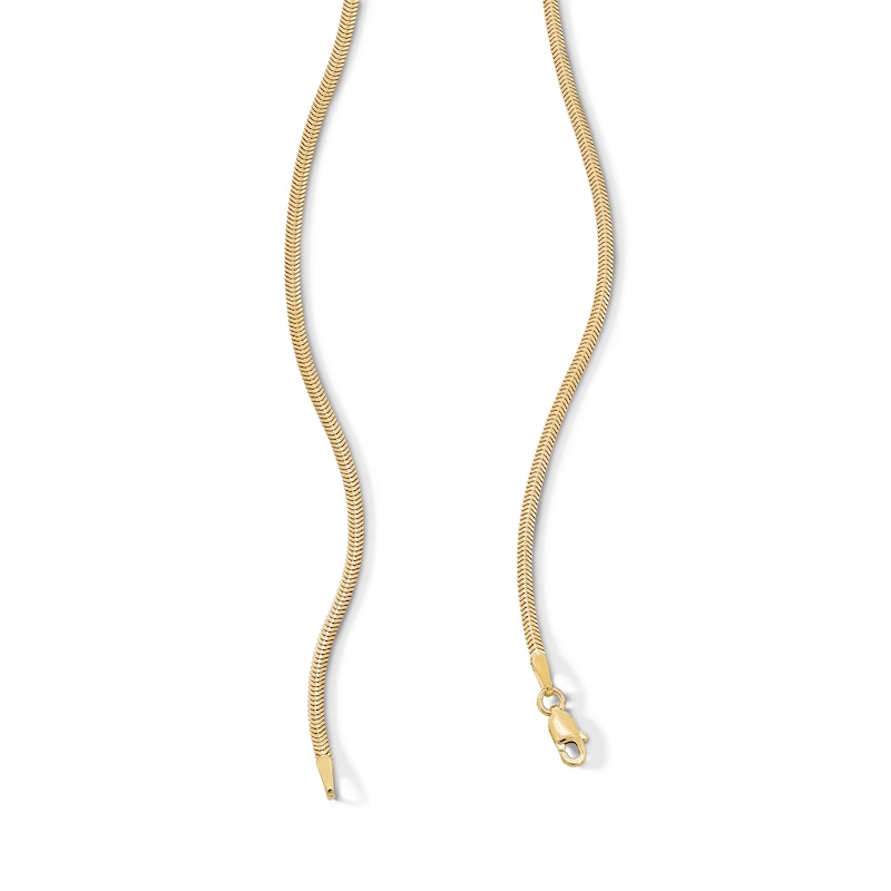 Main Image 3 of 10K Semi-Solid Gold Diamond-Cut Snake Chain - 18&quot;