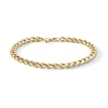 Thumbnail Image 1 of 10K Hollow Gold Square Open Curb Chain Bracelet Made in Italy - 7.5&quot;